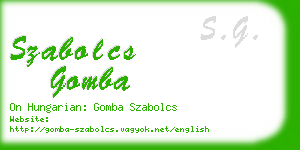 szabolcs gomba business card